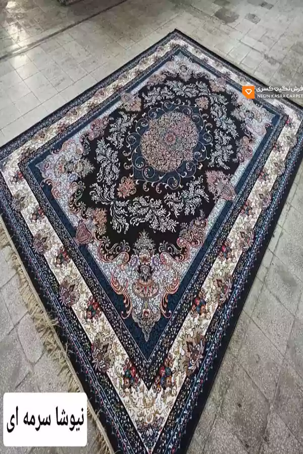 فرش نیوشا 440 شانه نگین کسری کاشان